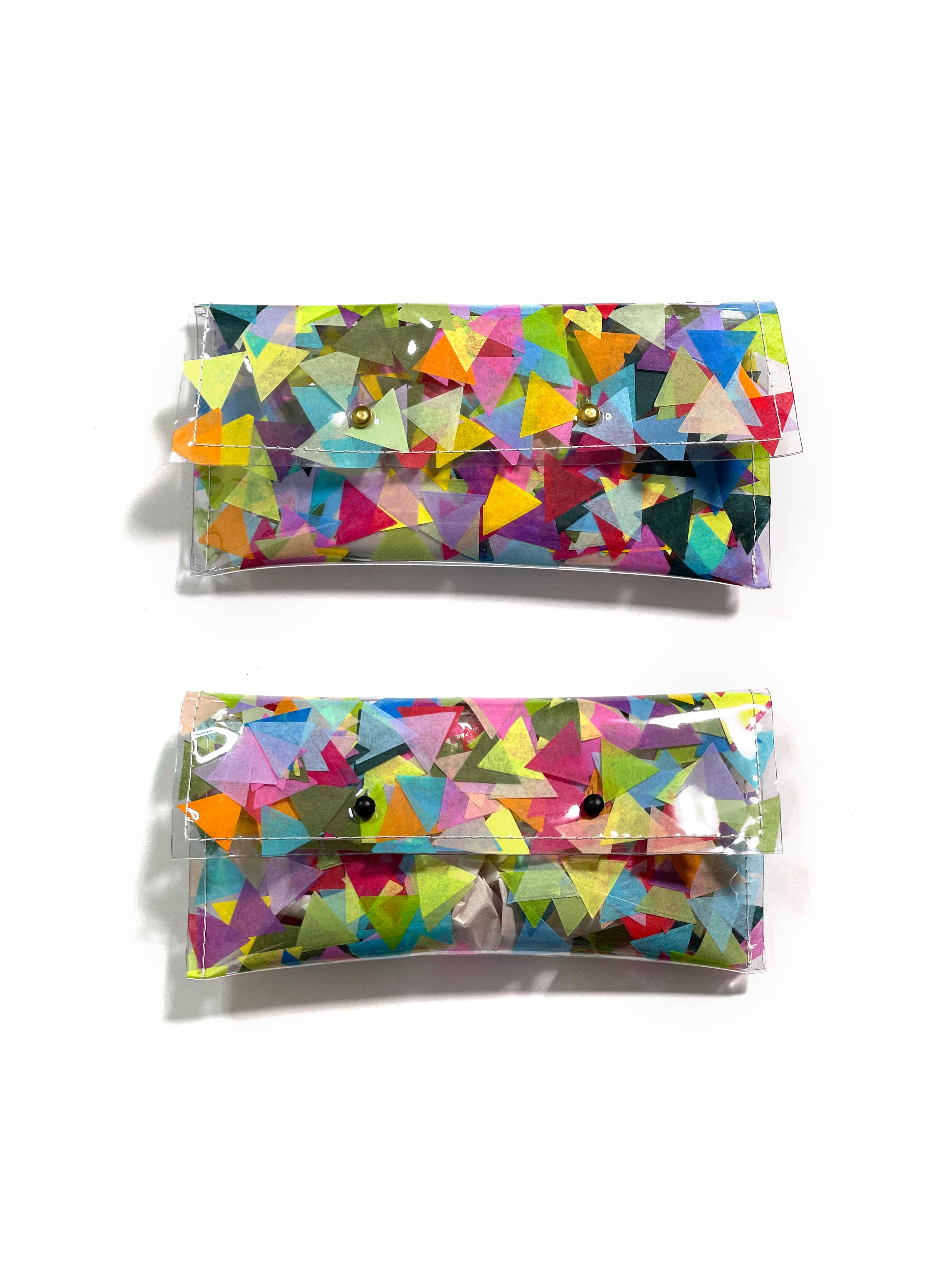 Confetti Pencil Case No. 8 with Gold Rivets