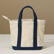 Navy Mini Cotton Canvas Tote