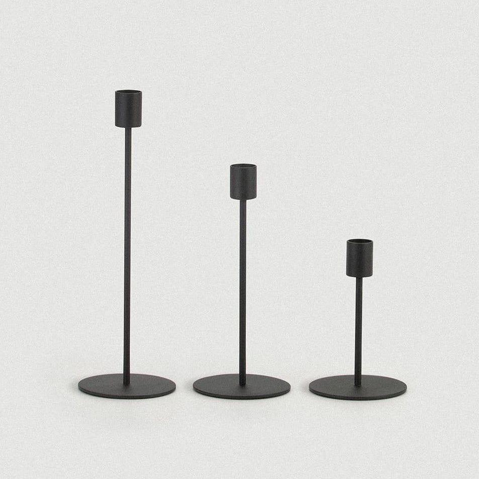 Matte Black Candle Holders