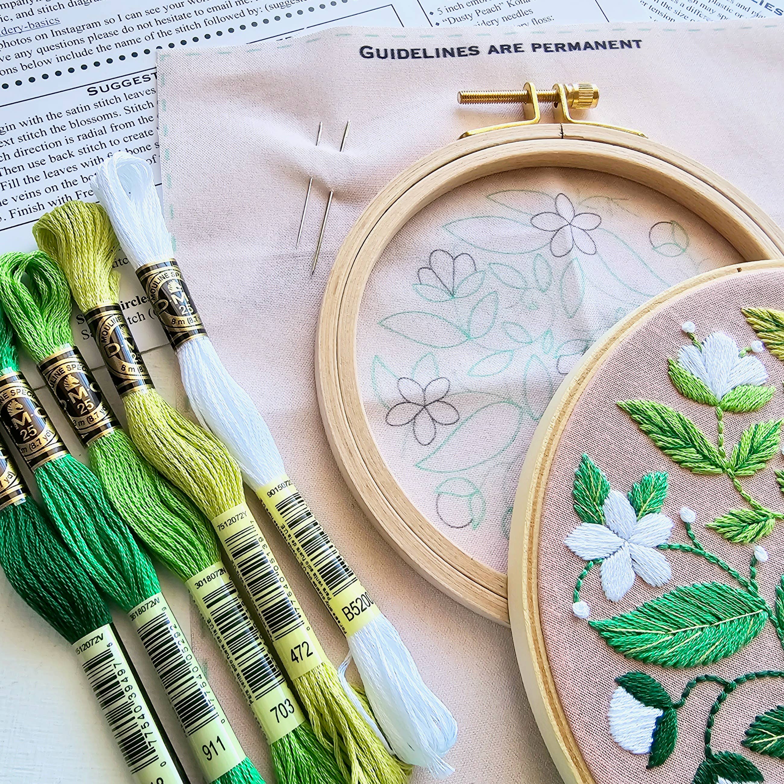 Floral Blooms Beginner Embroidery Kit