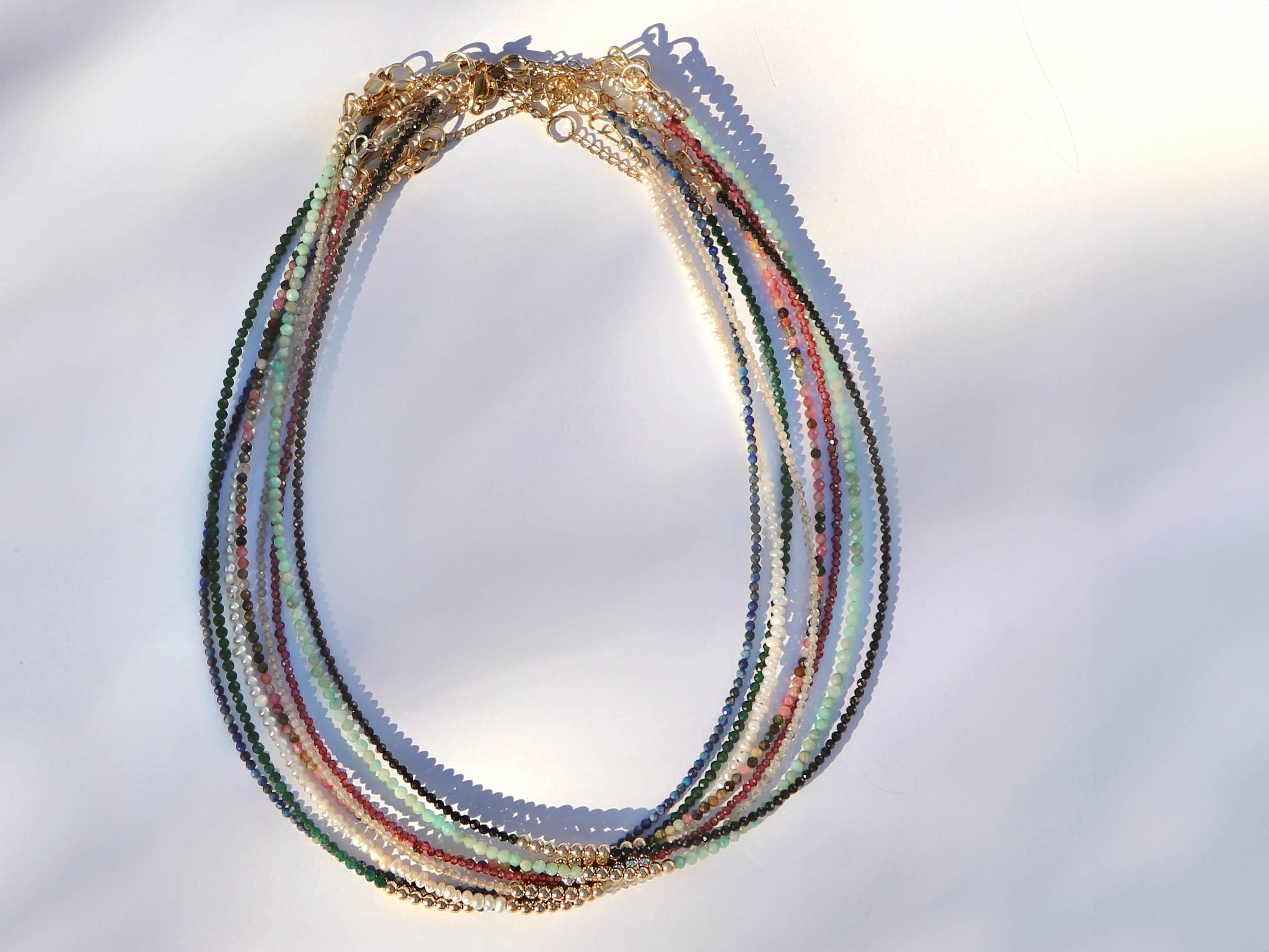 Lucky Necklace - Delicate Handmade Gemstone Choker