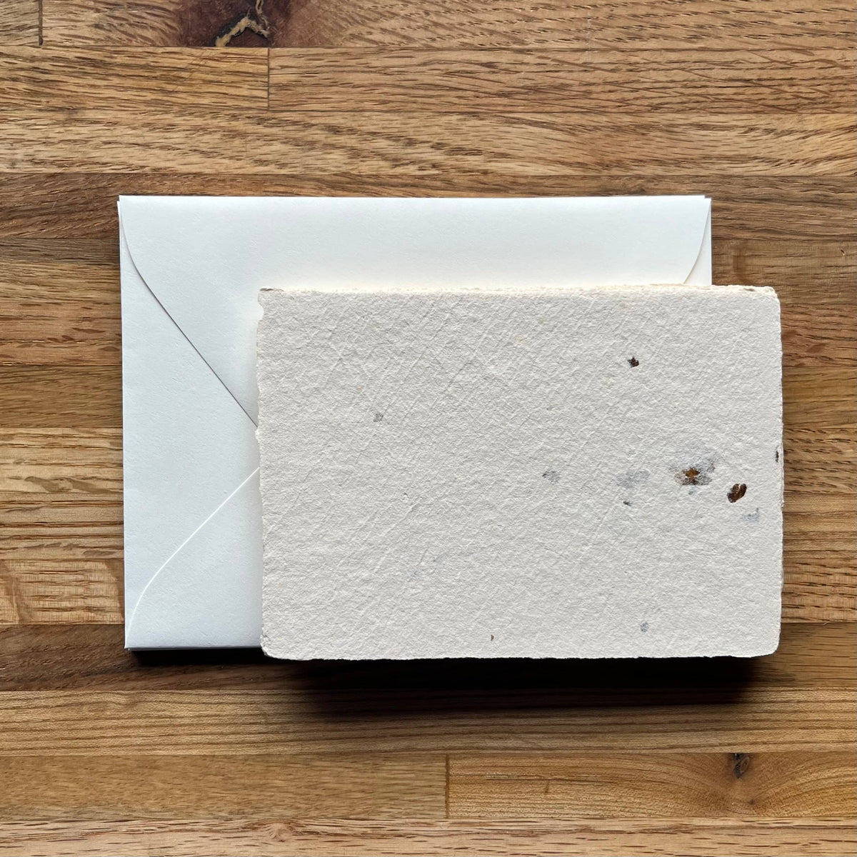 Set of Handmade Paper Cards with Envelopes - Coffee Waste Paper