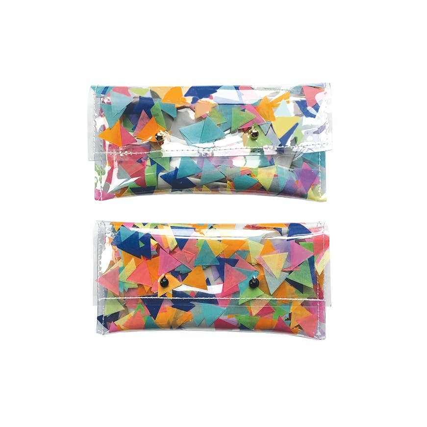 Confetti Pencil Case No. 5 with Gold Rivets