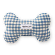 Blue Gingham Dog Bone Squeaky Toy