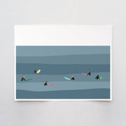Surf Lineup Art Print 8"x10"