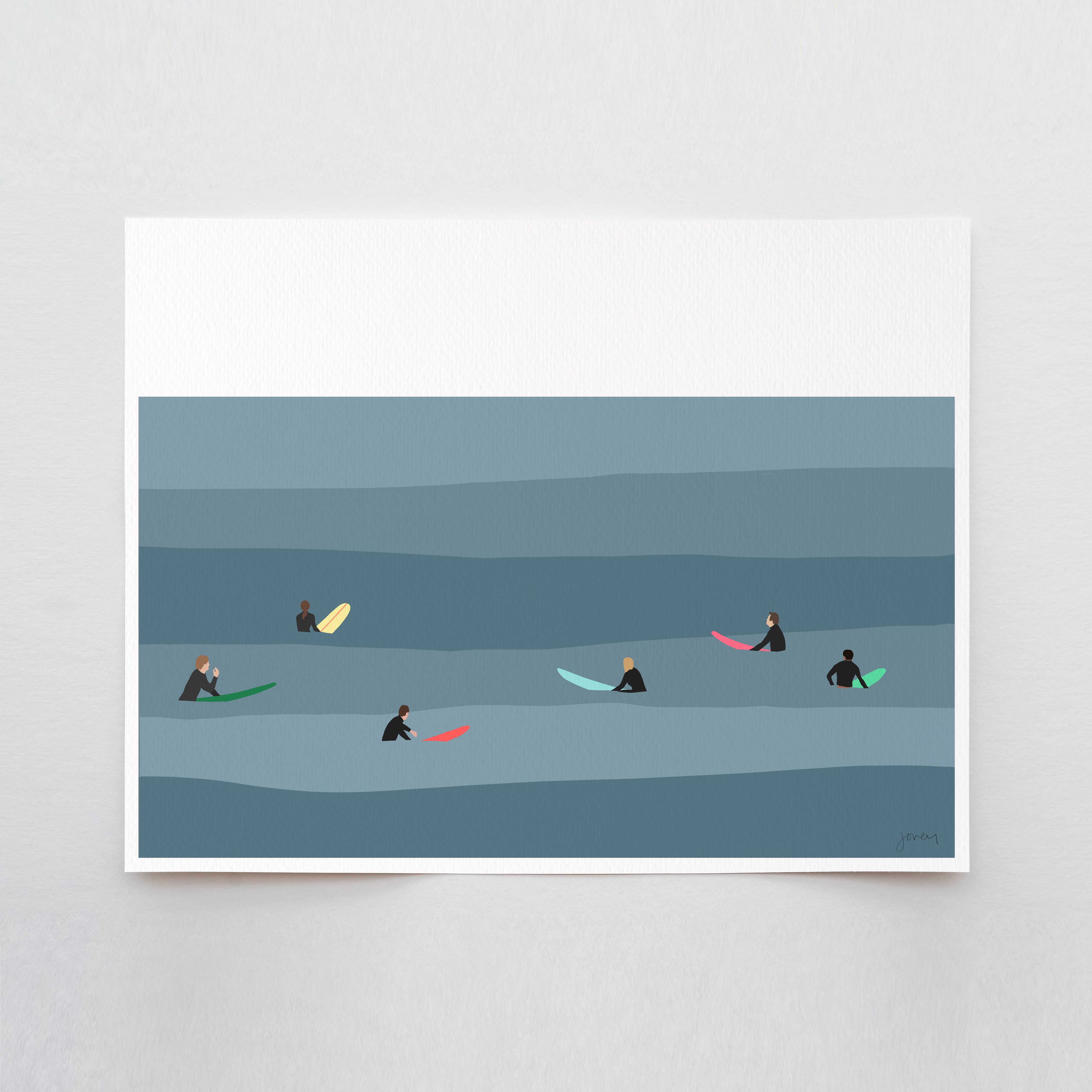 Surf Lineup Art Print 8"x10"