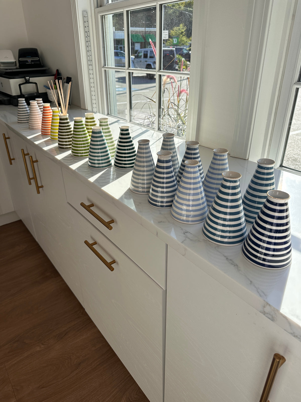 Jill Rosenwald for Noted Striped Diffuser Vase