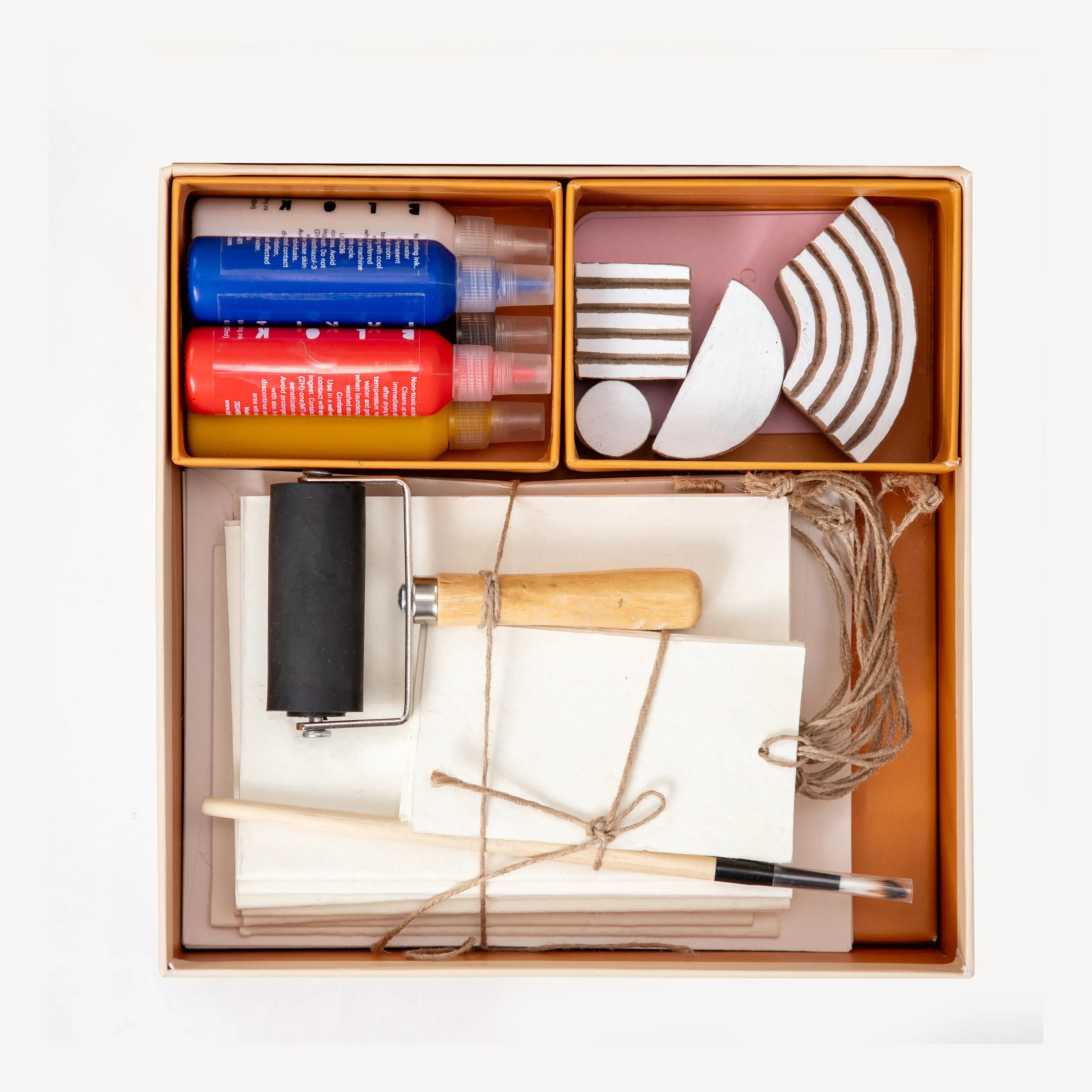 DIY Stationery Block Printing Kit - Abstract Design