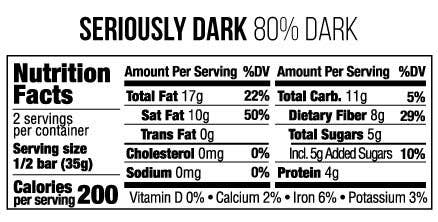 87% Seriously Dark Chocolate Bar