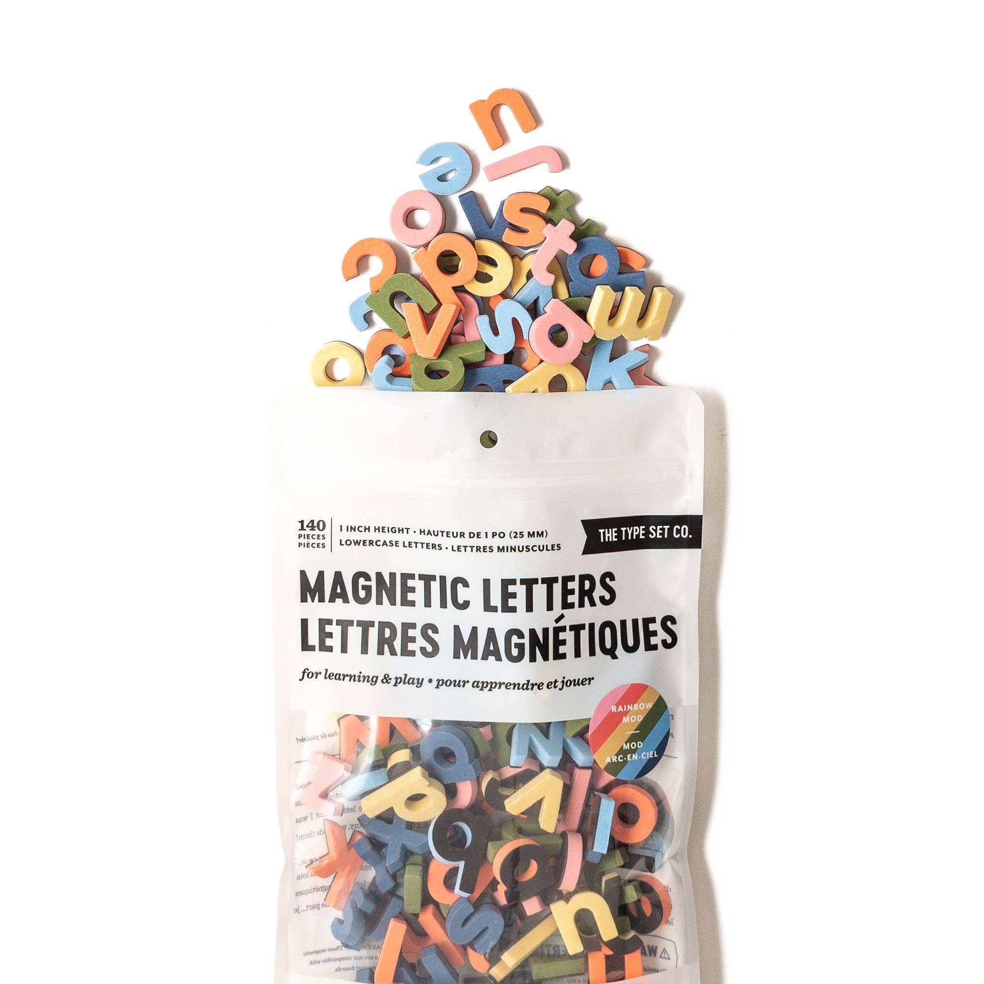 Rainbow Mod Lowercase Magnetic Letters
