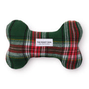 Green Plaid Flannel Holiday Dog Squeaky Toy