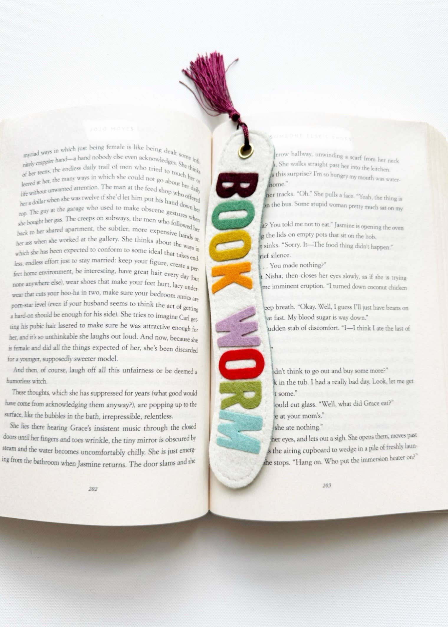 Book Worm Handmade Felt Bookmark
