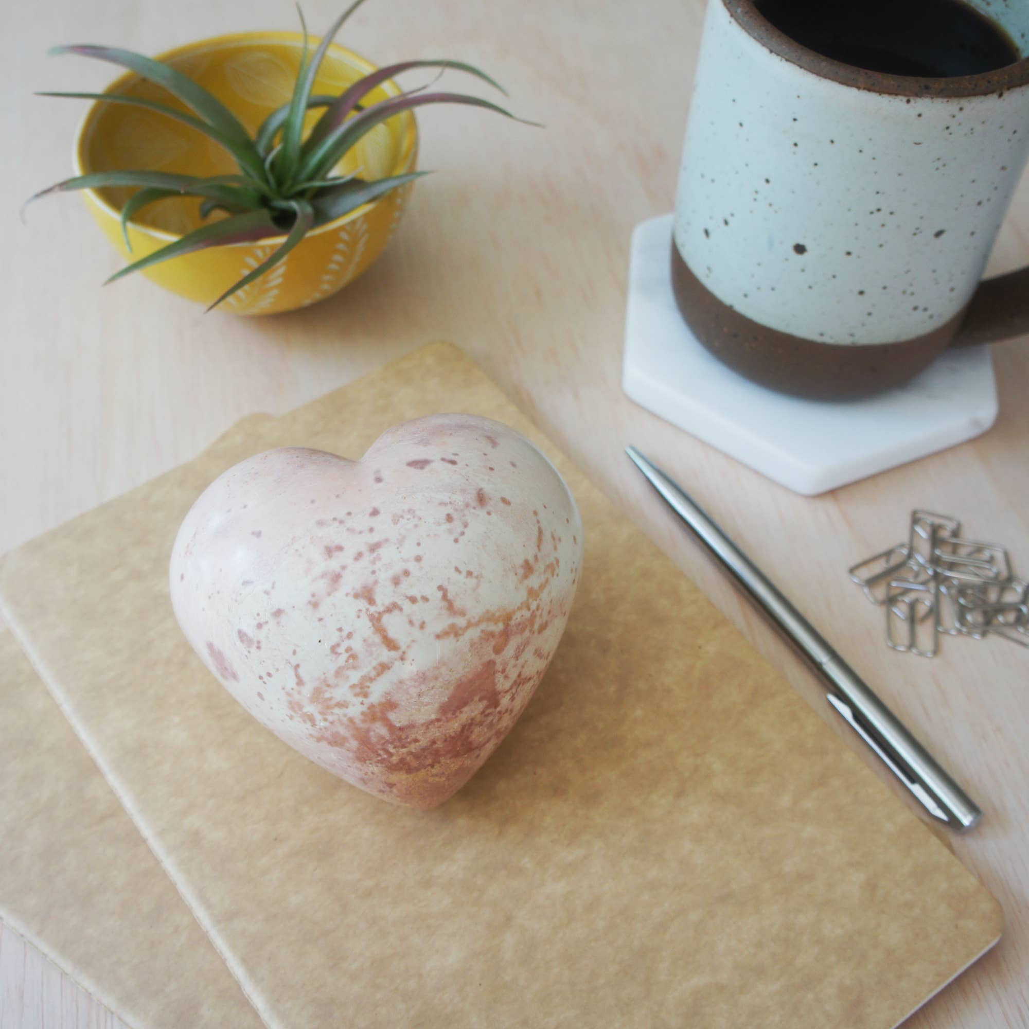Carved Natural Stone Hearts