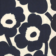 Black Floral Marimekko Paper Cocktail Napkin 20 pack