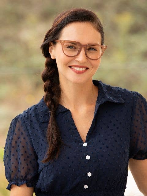 Milky Beige Eco-Friendly Blue Light Reading Glasses