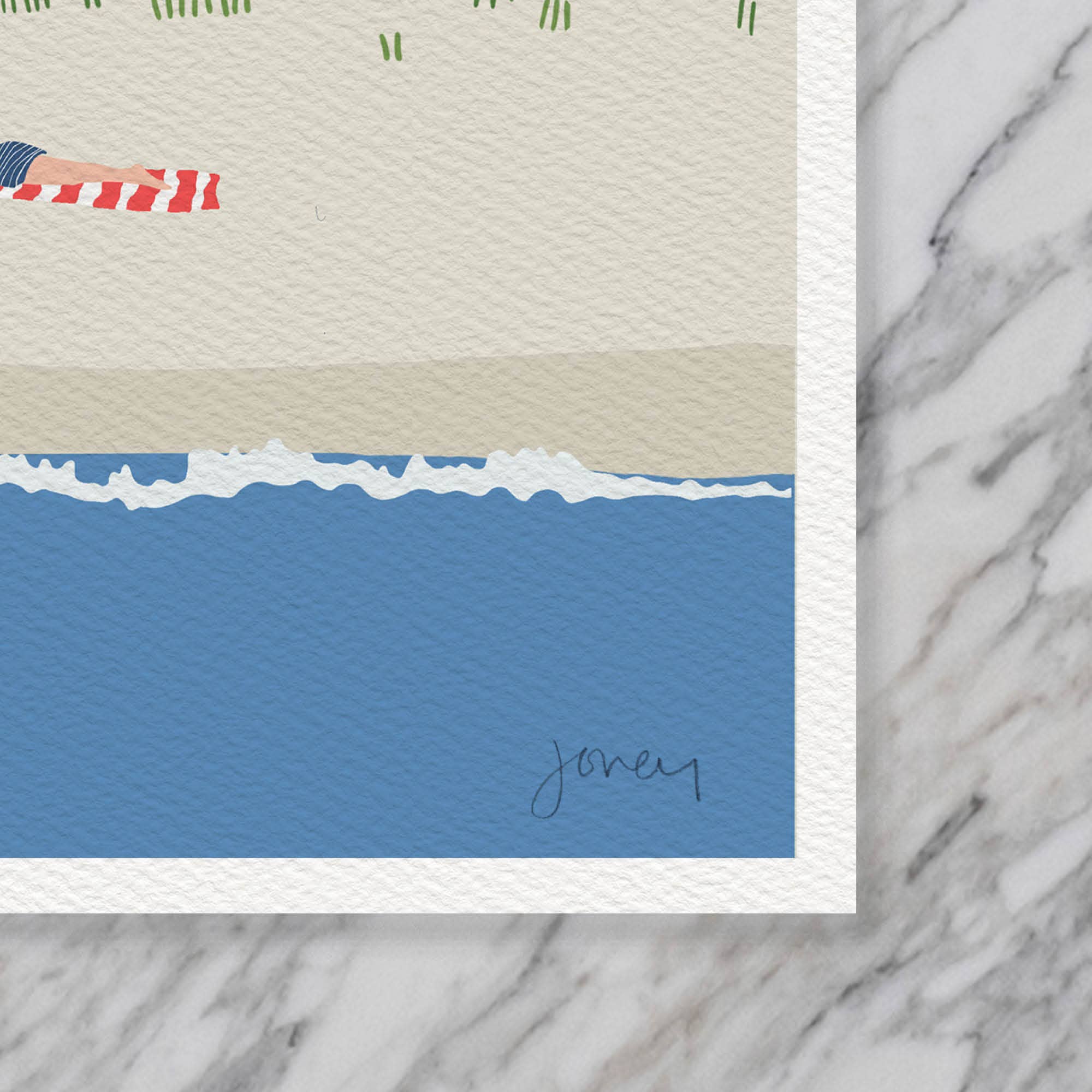Beach Reading Art Print 8"x10"
