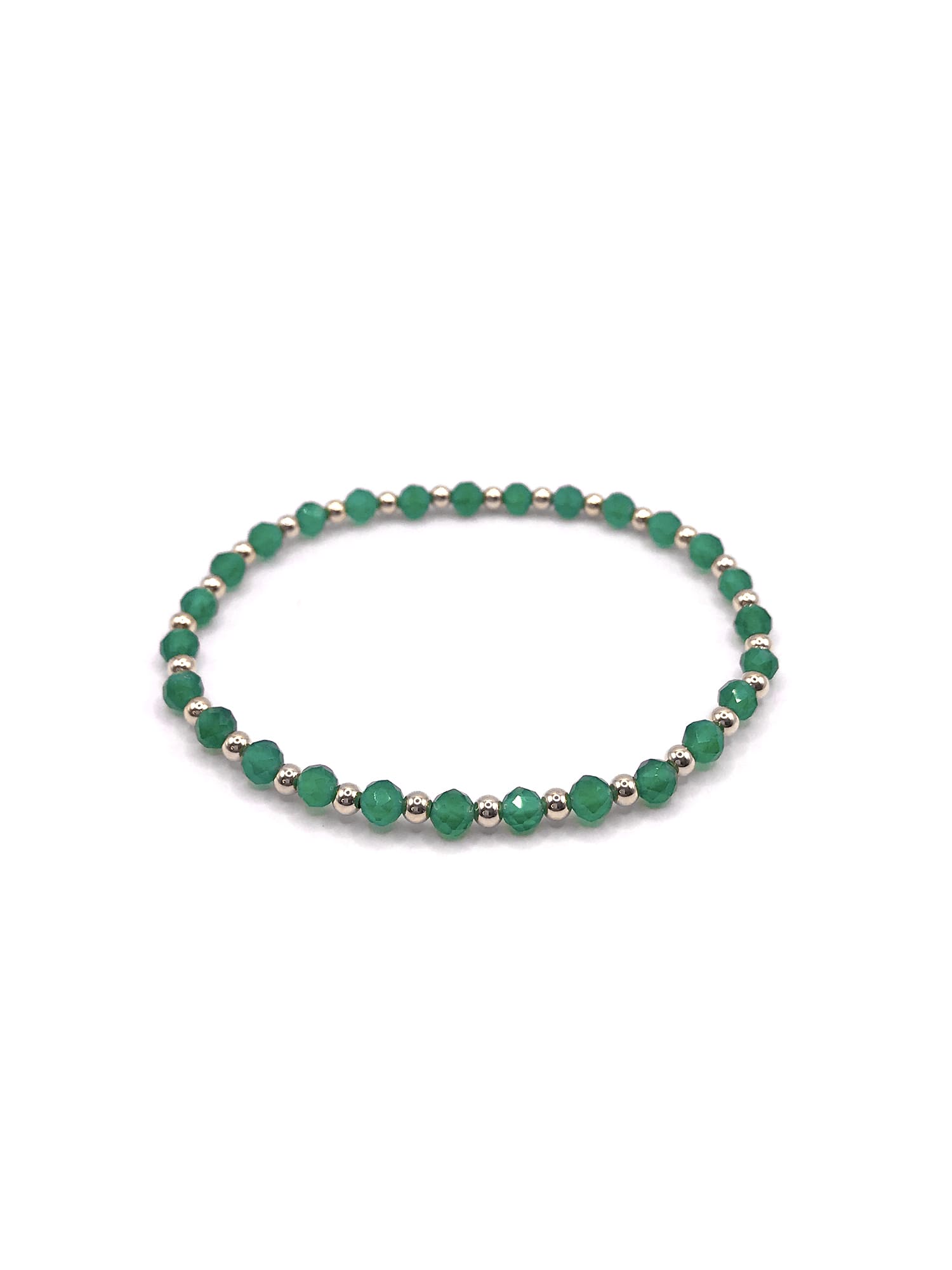 Elley Bracelet - Handmade from Kelly Green Onyx Gemstones