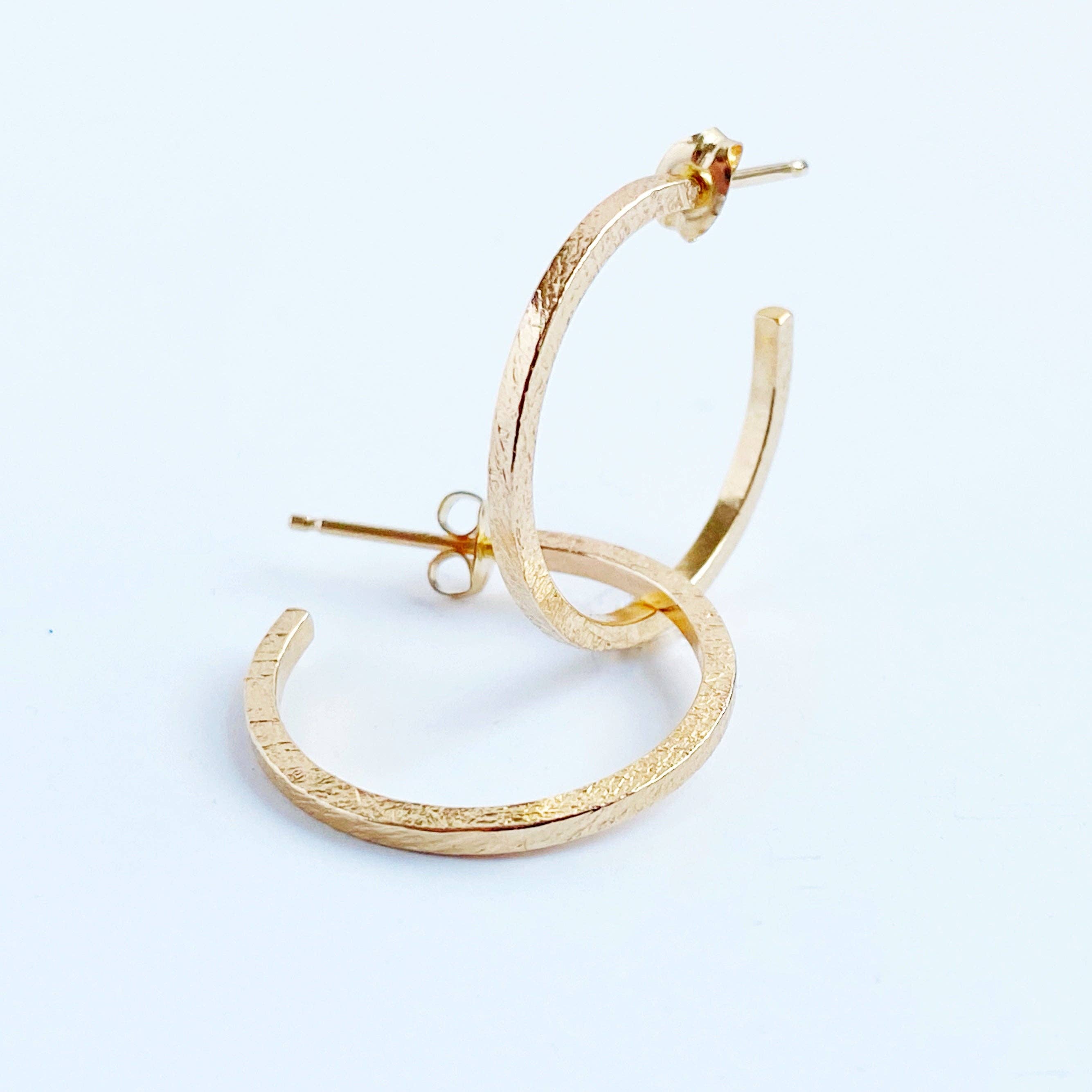 Thin Line Hoops: Large / 14K Yellow Gold Fill