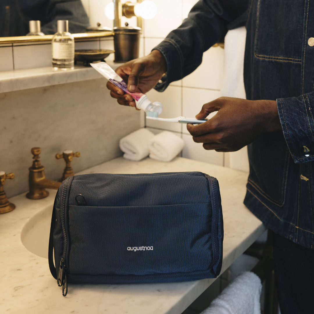 Olive Green Recycled Travel Toiletry Bag