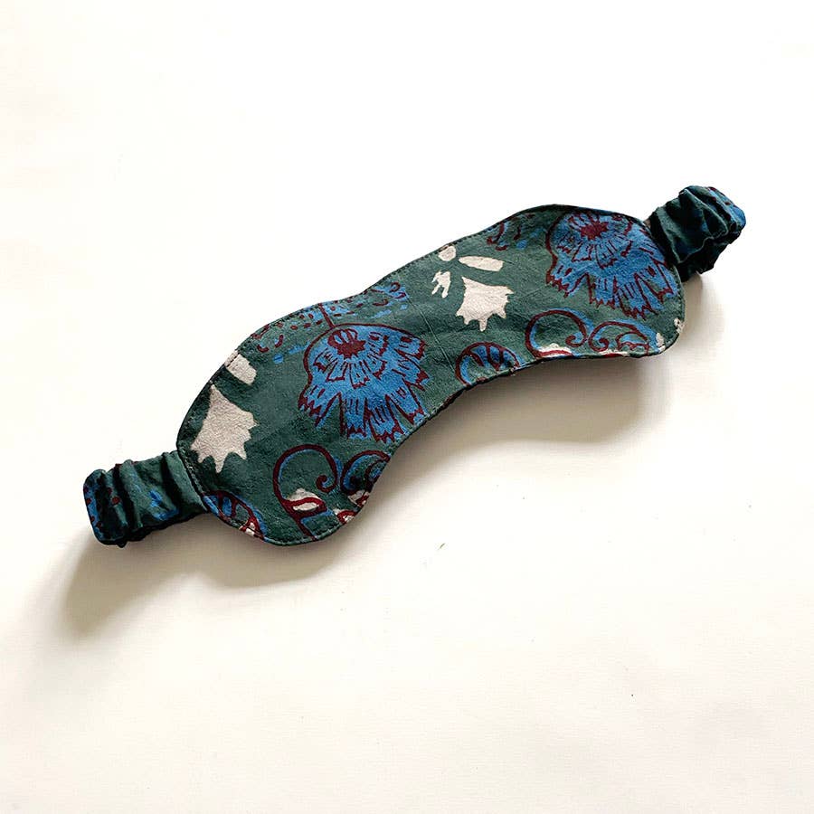 Cotton Block Print Eye Mask