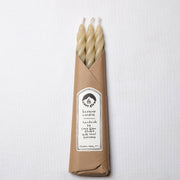 Sand Spiral Handmade Beeswax Taper Candles - Set of 3