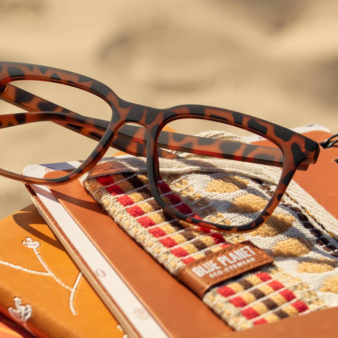 Soft Walnut Tortoise Eco-Friendly Blue Light Reading Glasses