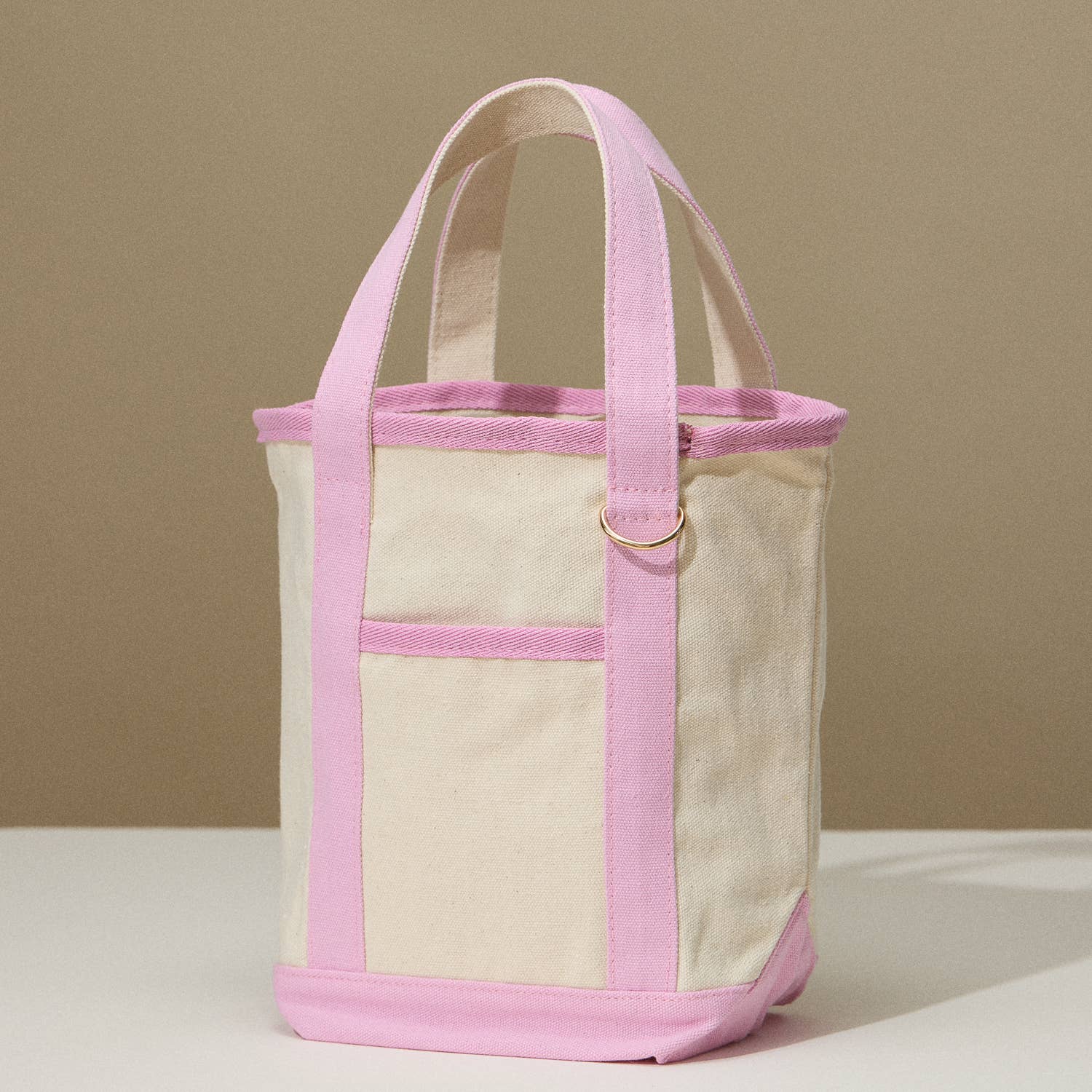 Pink Medium Cotton Canvas Tote Bag