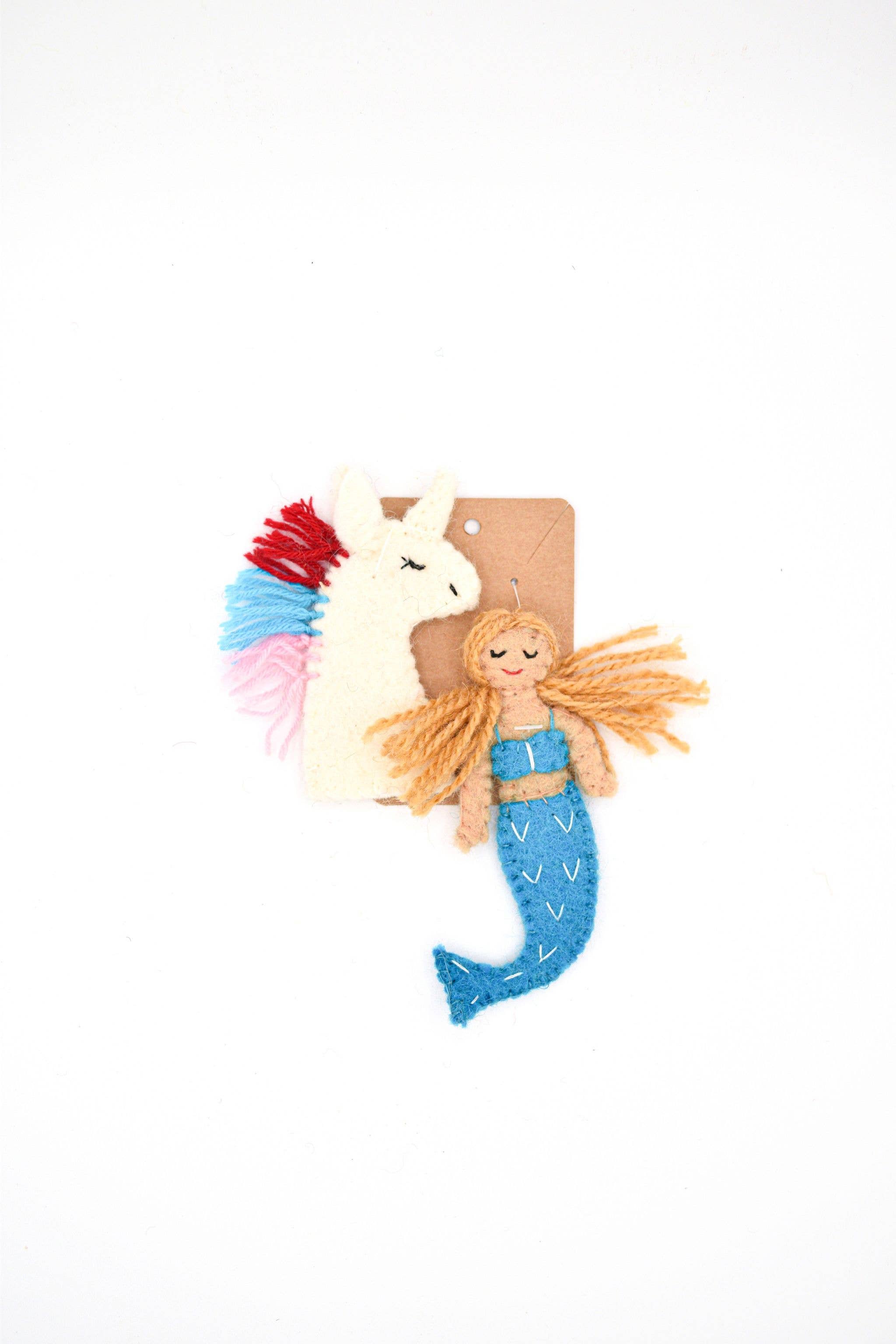 Mermaid and Unicorn Finger Puppets