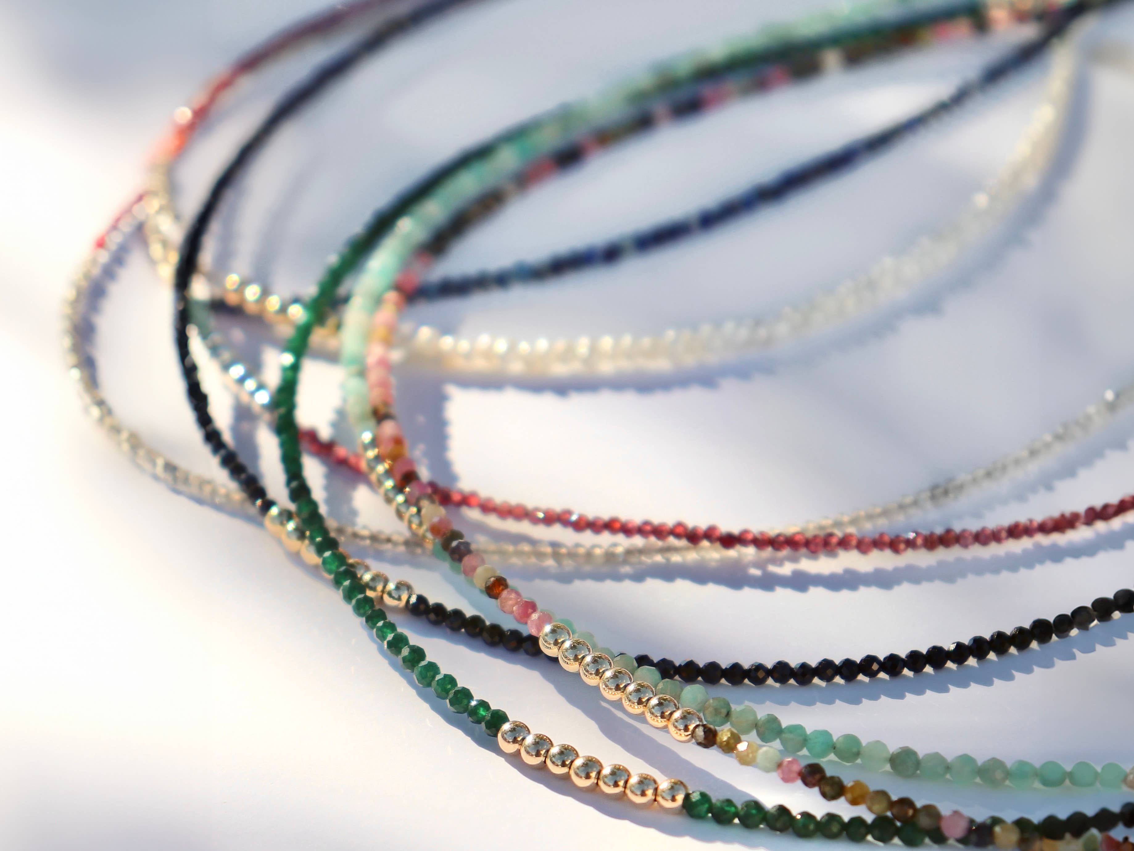 Lucky Necklace - Delicate Handmade Gemstone Choker