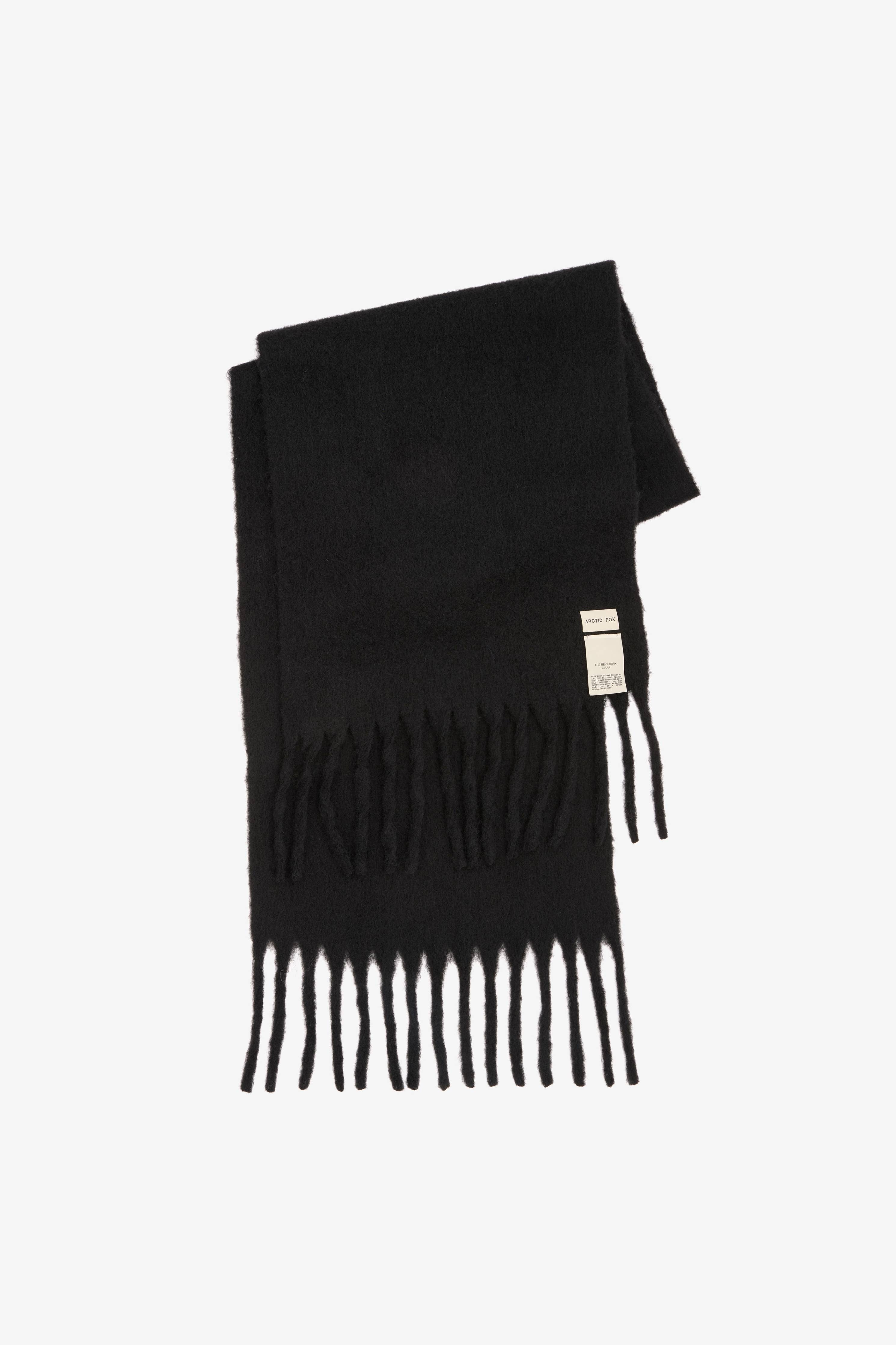 Black Reykjavik Scarf with RWS Wool