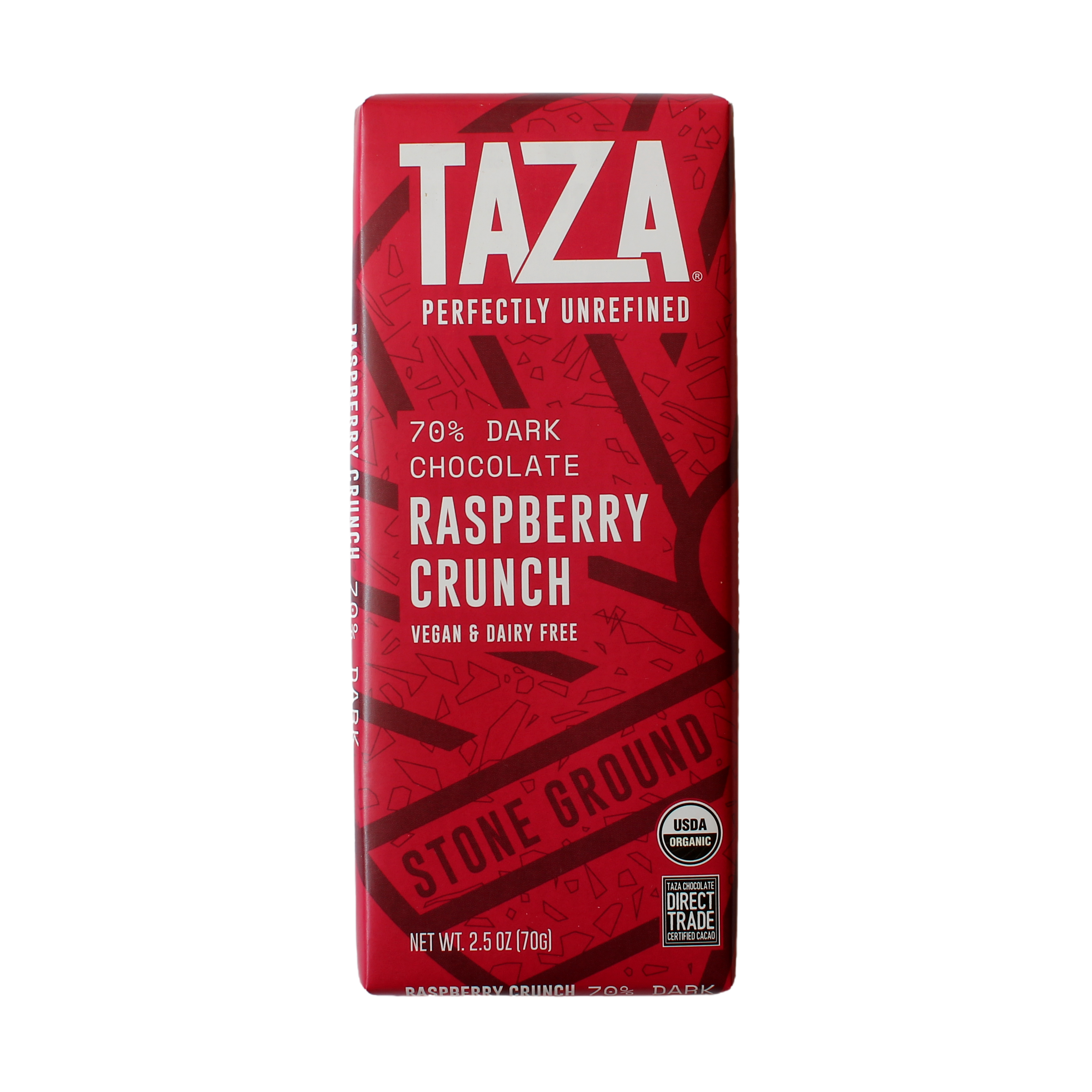 Raspberry Crunch Dark Chocolate Bar