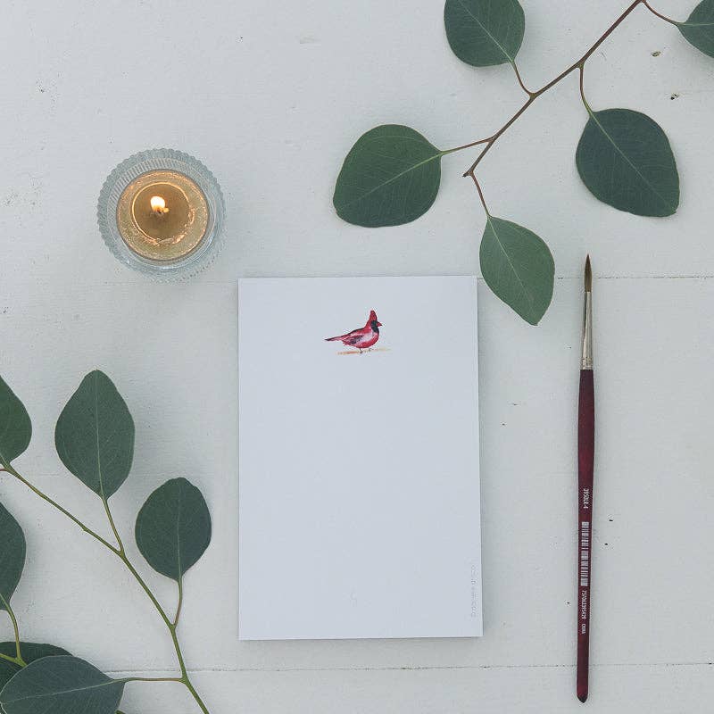 Cardinal Watercolor Mini Notepad