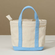 Light Blue Mini Cotton Canvas Tote