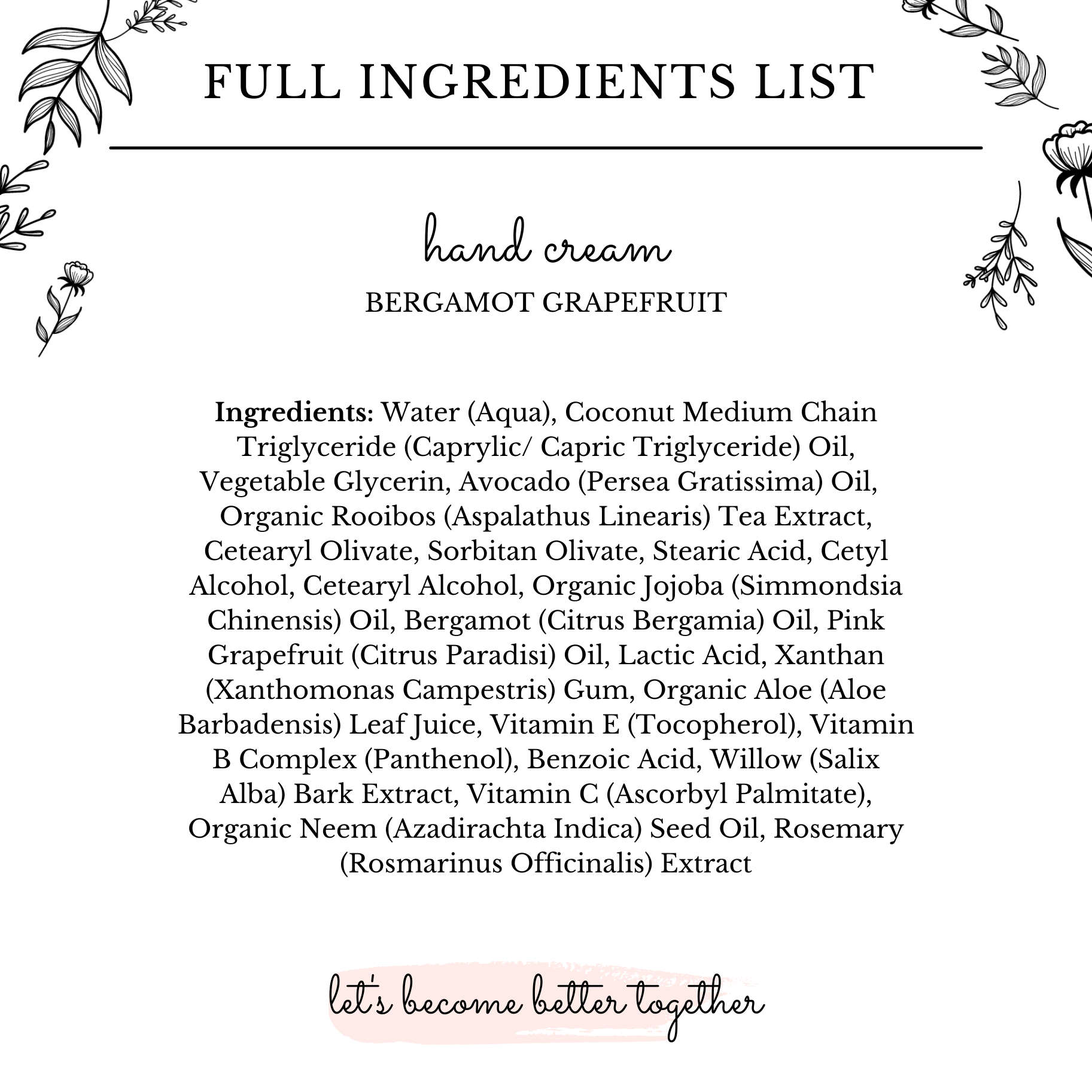 Bergamot Grapefruit - Hand Cream