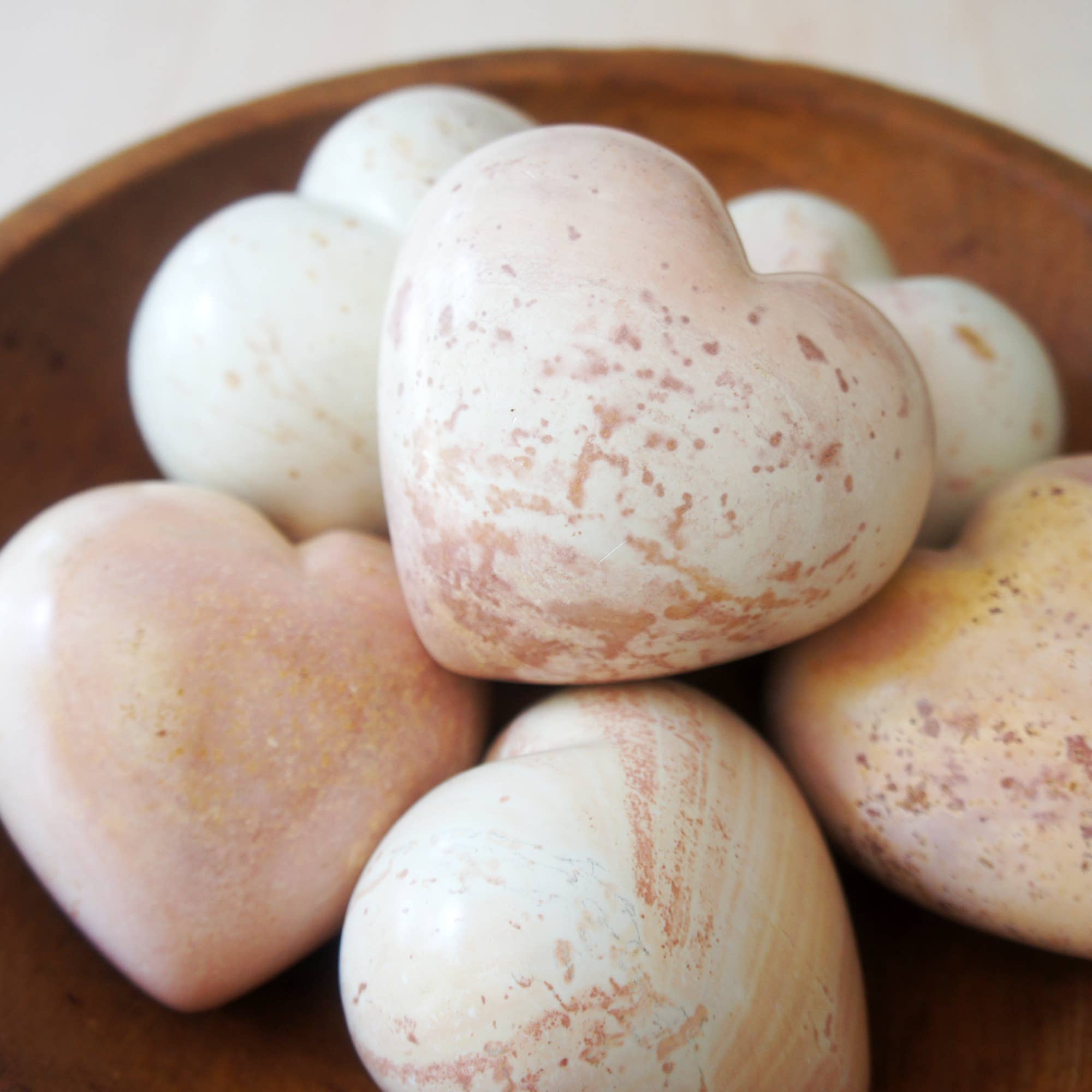 Carved Natural Stone Hearts