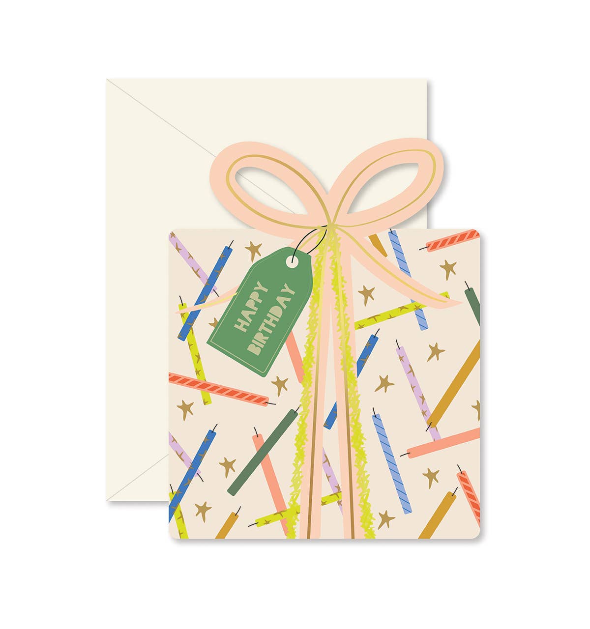 Birthday Gift Star Candles Greeting Card