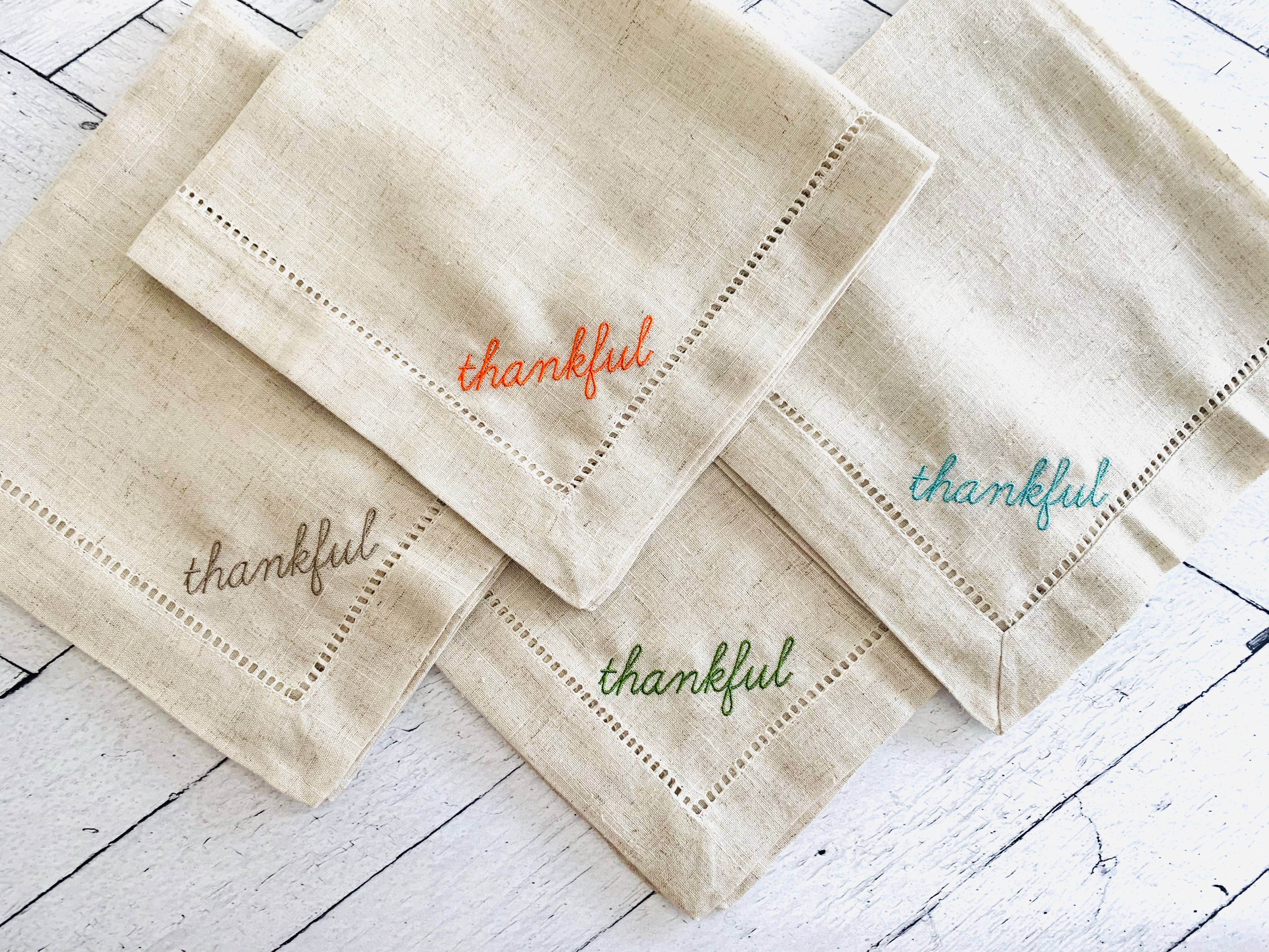 Thankful Cloth Napkins - Set of Four