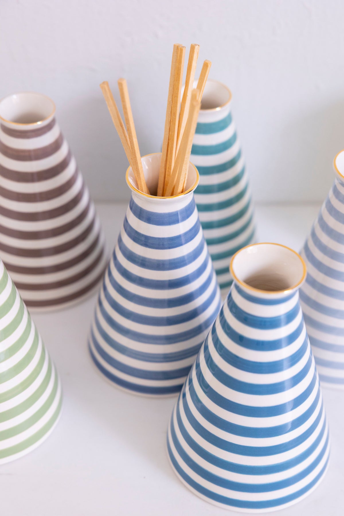 Jill Rosenwald for Noted Striped Diffuser Vase