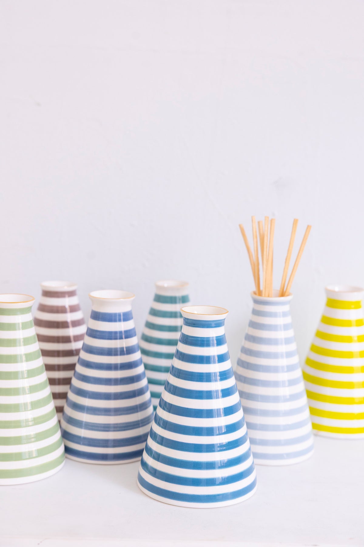Jill Rosenwald for Noted Striped Diffuser Vase