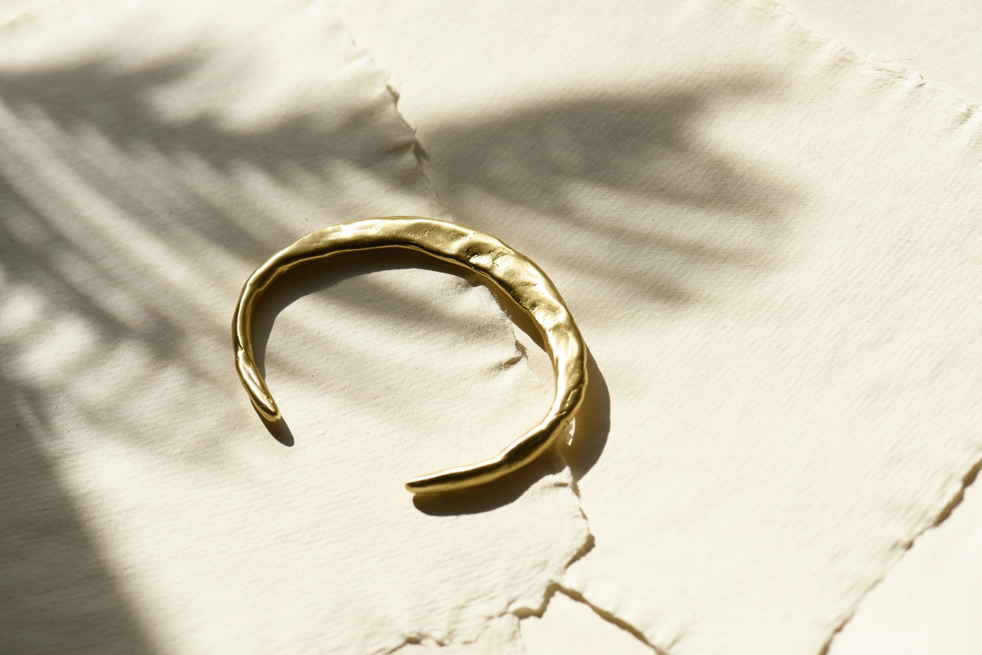 Hammered Brass Cuff Bracelet