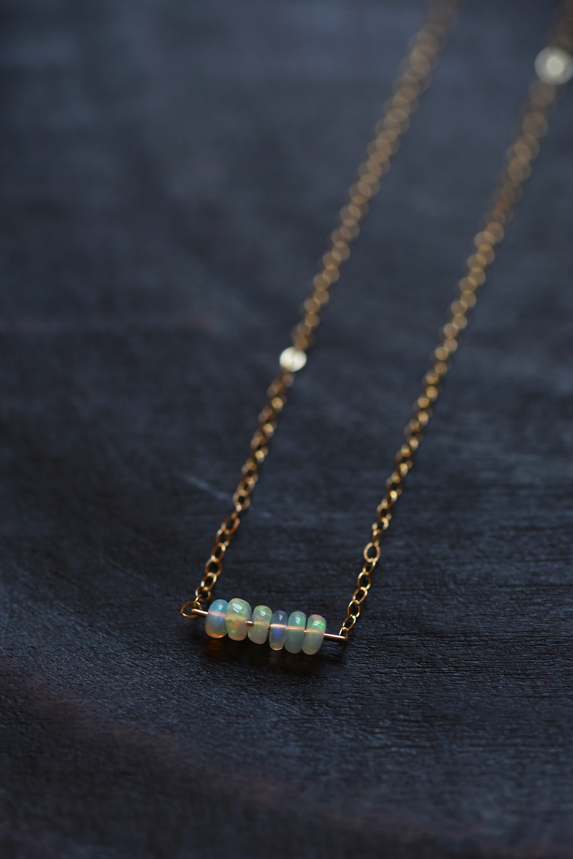Opal Bar Necklace