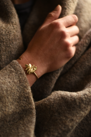Leaf Brass Cuff Bracelet