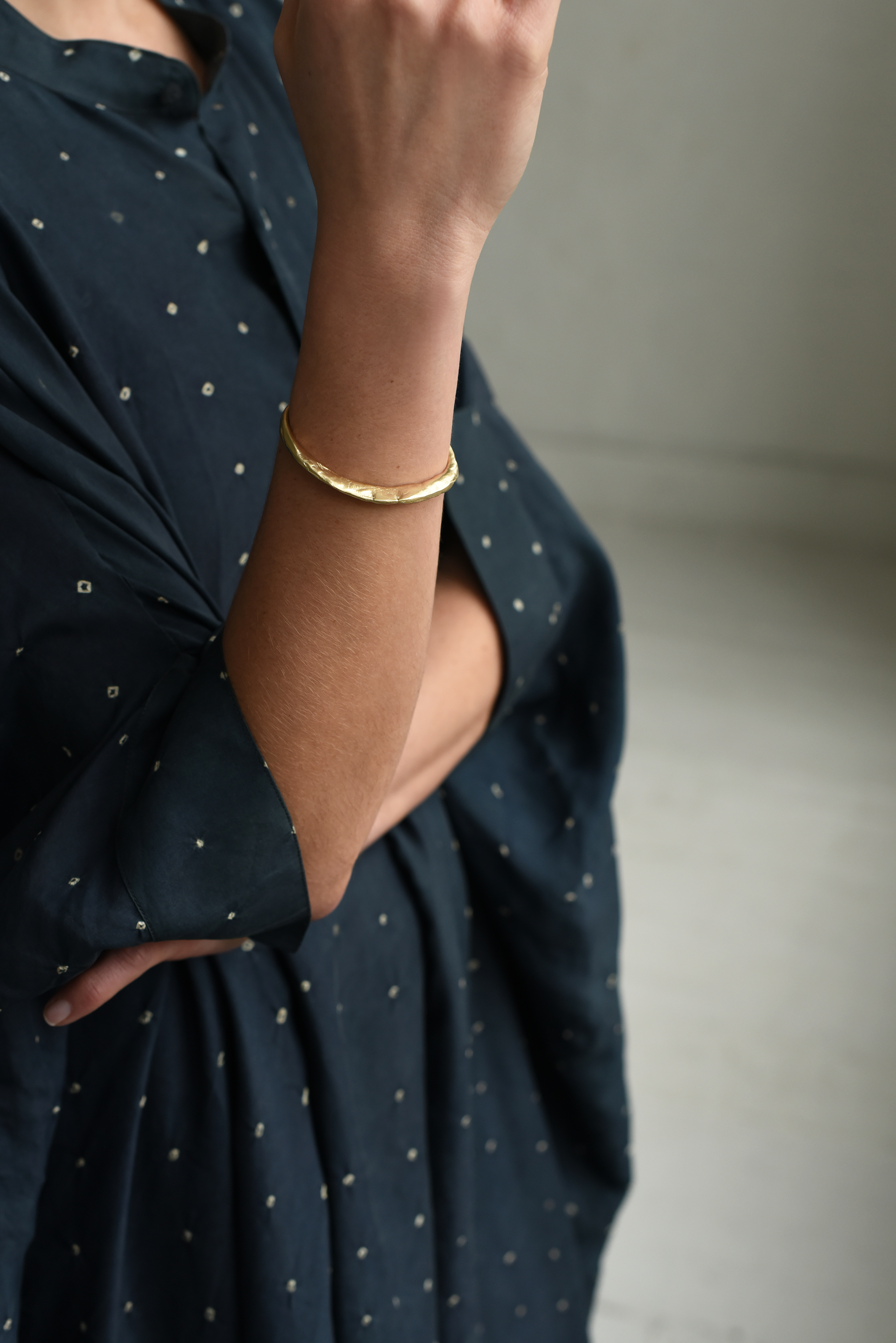 Hammered Brass Cuff Bracelet
