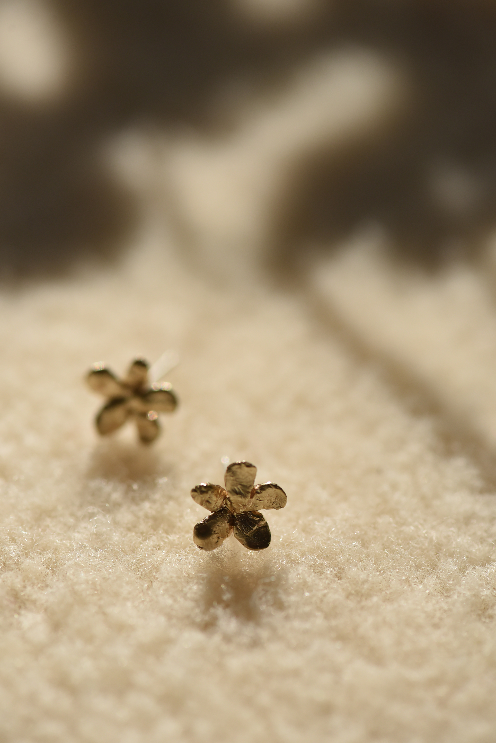 Brass Flower Studs