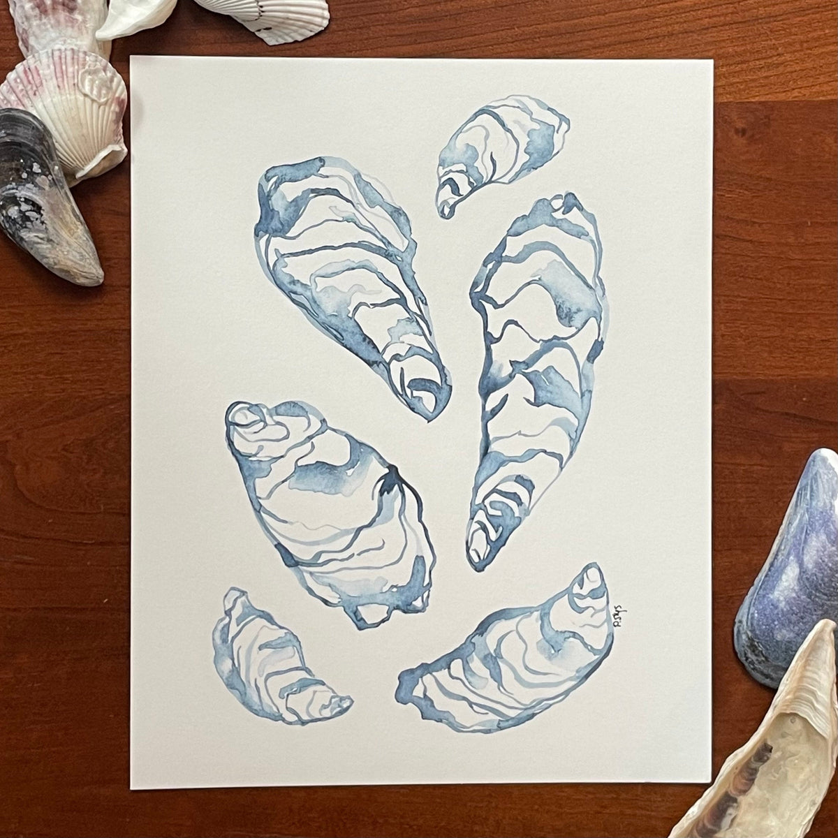 Abstract Multi Oyster Art Print by Provan Slys Smith