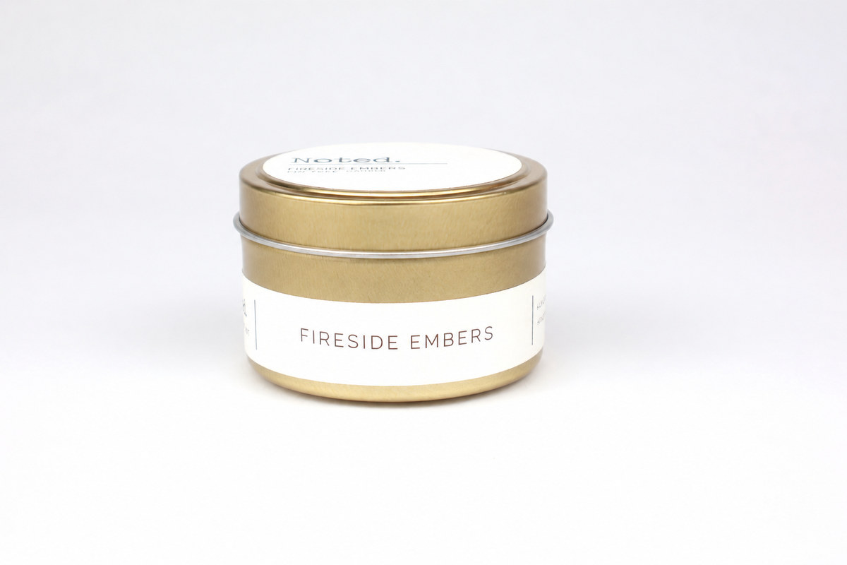 Fireside Embers Gold Tin Candle