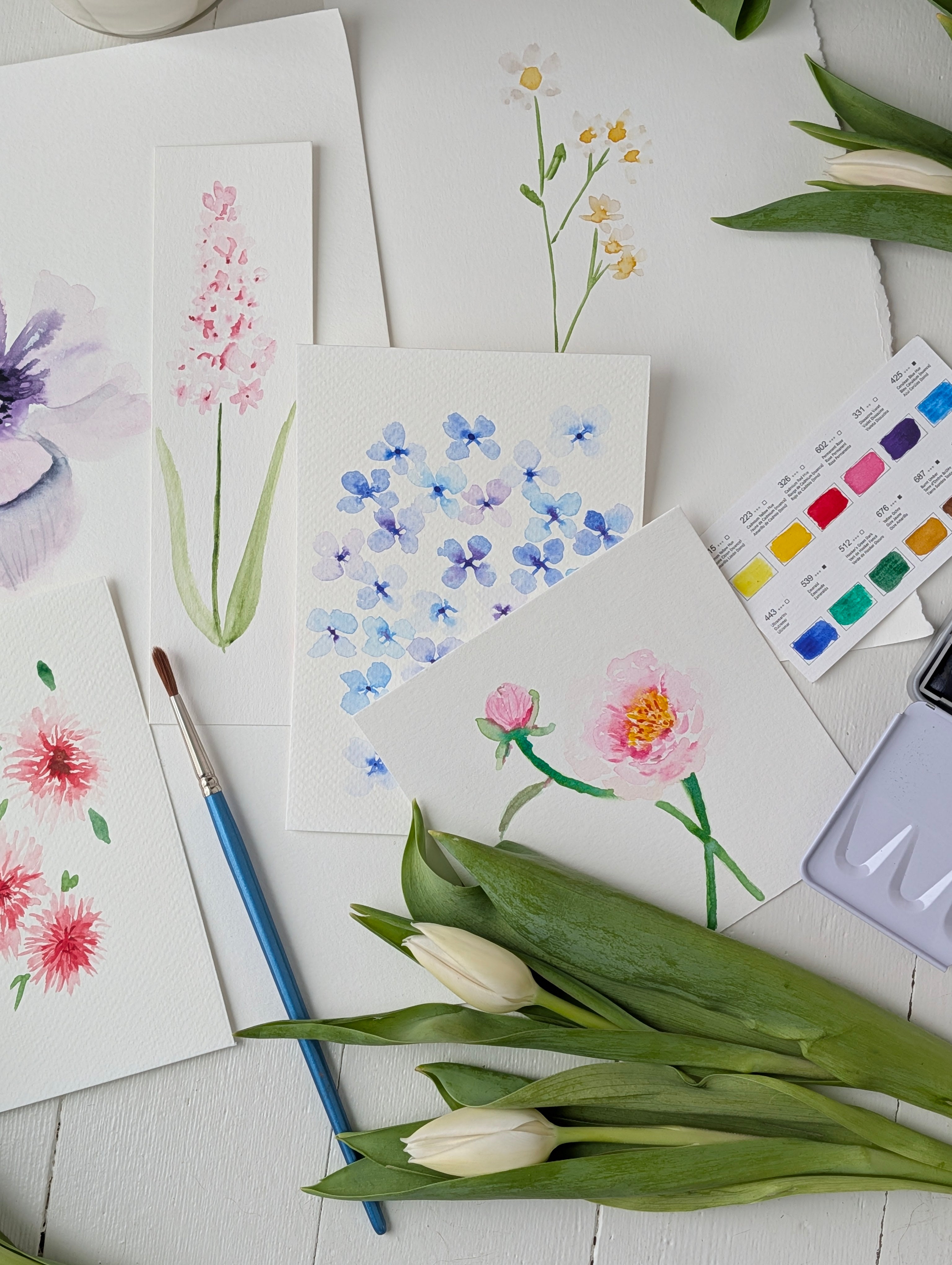 Watercolor Painting Workshop - Sat April 25th 2026 @ 11am - Free Flowing Florals