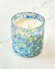 Seacoast Candle in Hand Blown Eggshell Glass Tumbler