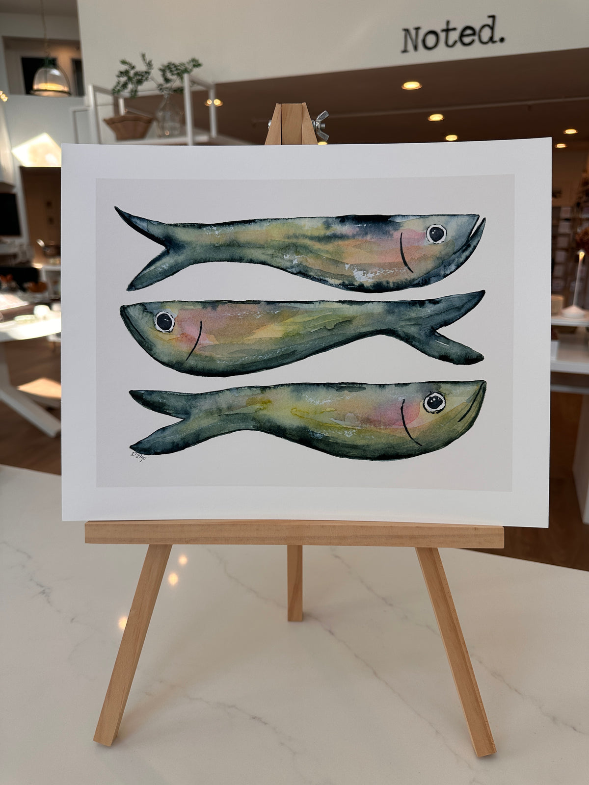 Stacked Sardines Watercolor Art Print by Provan Slys Smith