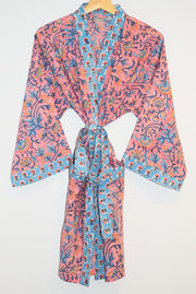 Kerala Short Robe | Aurora Pink
